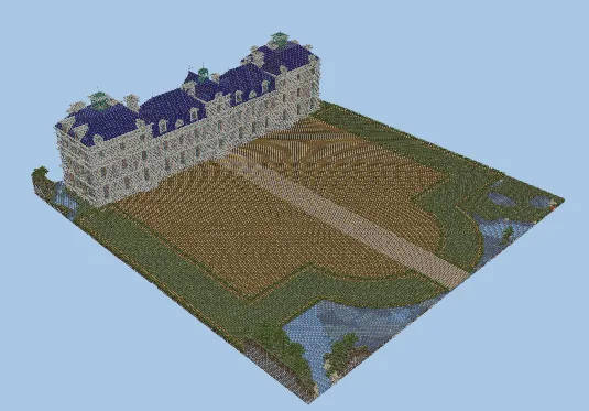 Cheverny Castle Replica Schematic Minecraft schematic