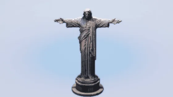 Christ the Redeemer Statue - Gray Terracotta Build Minecraft schematic
