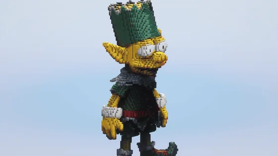 Christmas Bart Simpson Statue Minecraft schematic