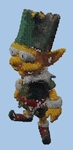 Christmas Bart Simpson Statue Minecraft schematic