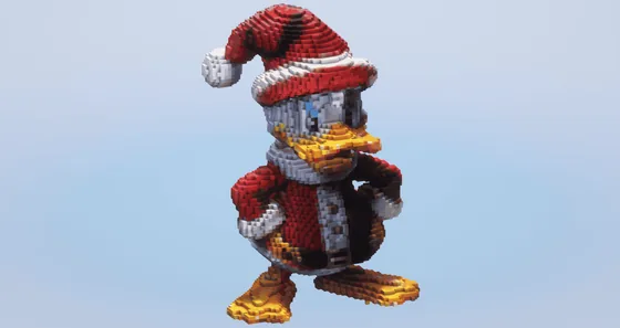 Christmas Donald Duck Statue Minecraft schematic