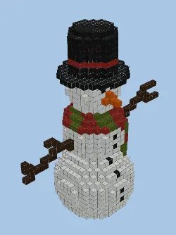 Christmas Snowman Decoration Minecraft schematic