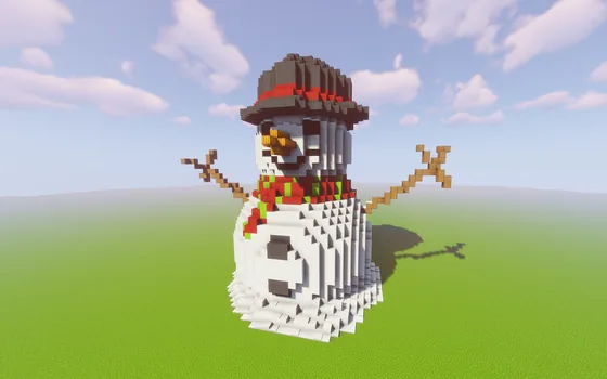 Christmas Snowman Decoration Minecraft schematic