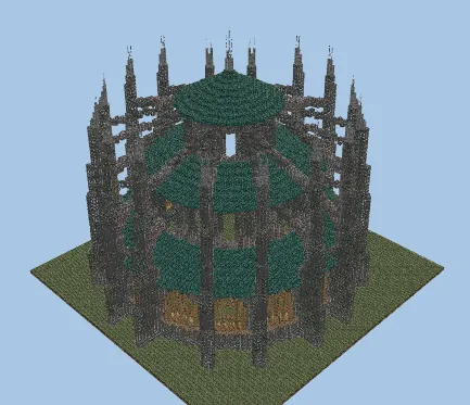 Circular Gothic Cathedral Minecraft schematic preview
