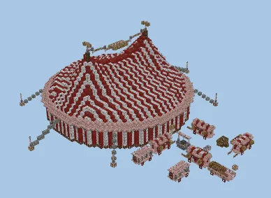Circus Tent Structure Minecraft schematic
