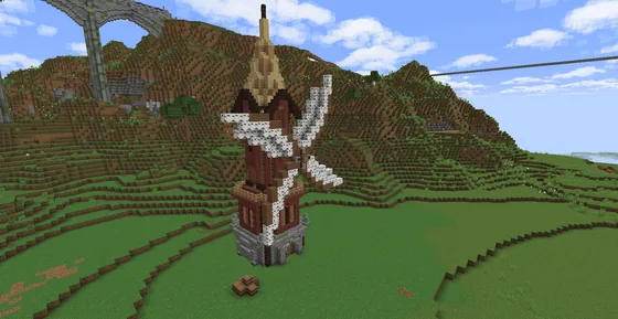 Classic Minecraft Windmill Structure Minecraft schematic