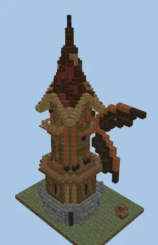 Classic Minecraft Windmill Structure Minecraft schematic