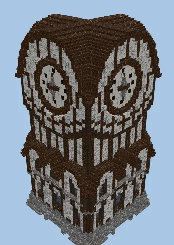 Clock Tower Mob Farm Structure Minecraft schematic