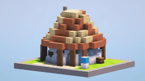 Clumsy Smurf House Minecraft Build Minecraft schematic