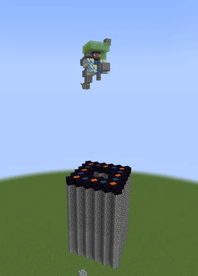 Cobblestone Farm Design Minecraft schematic