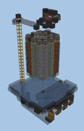 Cobblestone Generator With Storage Minecraft schematic preview
