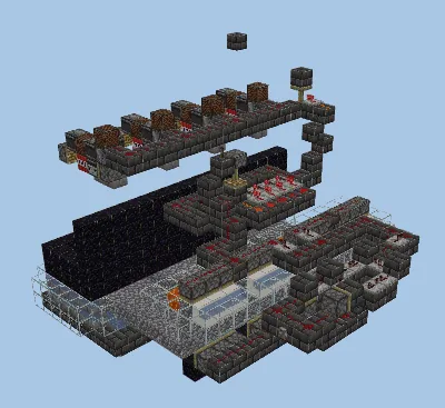 Cobblestone Generator TNT Duper Farm Minecraft schematic