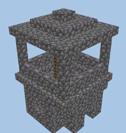 Cobblestone Tower Topper Section Minecraft schematic