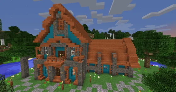 Colonial Style Home Minecraft schematic