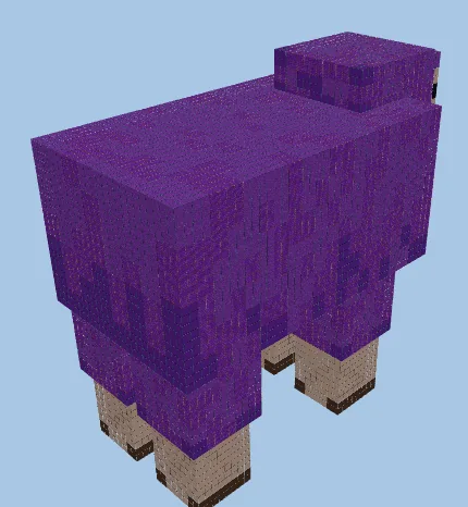 Colorful Sheep Statue Build Minecraft schematic
