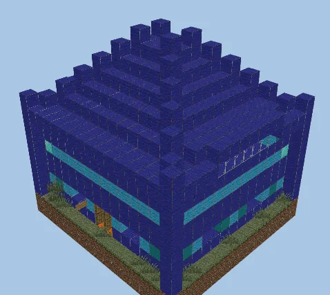 Colorful Two-Story Pokie House Minecraft schematic
