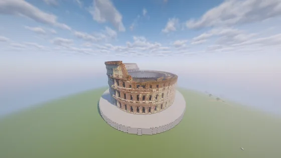 Colosseum PvP Arena and Server Spawn Minecraft schematic