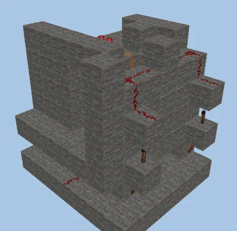 Compact 1x2 Hidden Passage Minecraft schematic preview