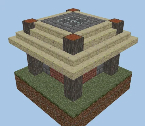 Compact 2x2 Player House Minecraft schematic preview