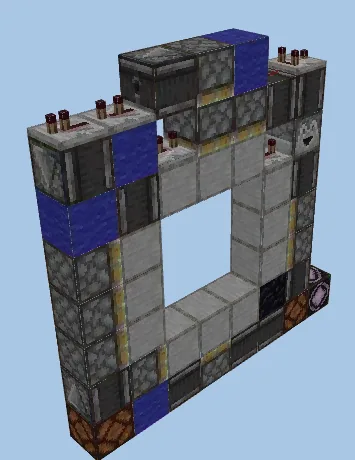 Compact 3x3 Piston Door Minecraft schematic preview
