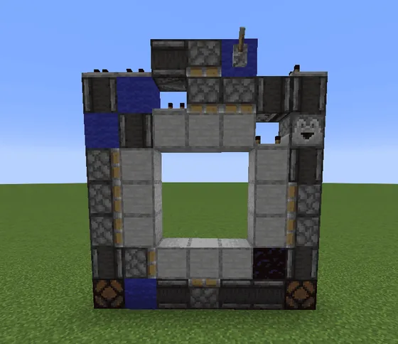 Compact 3x3 Piston Door Minecraft schematic
