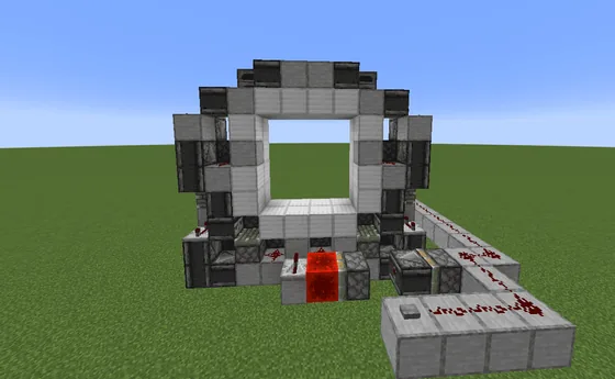 Compact 4x4 Piston Door Minecraft schematic