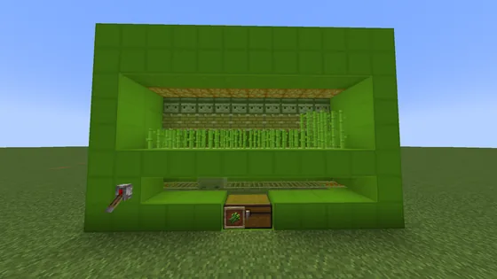Compact Automatic Sugarcane Harvesting Farm Minecraft schematic