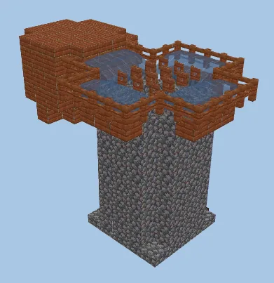 Compact Early Game Iron Farm Minecraft schematic preview