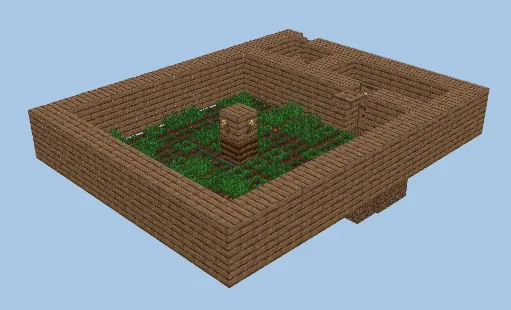 Compact Early Game Villager Breeder Minecraft schematic