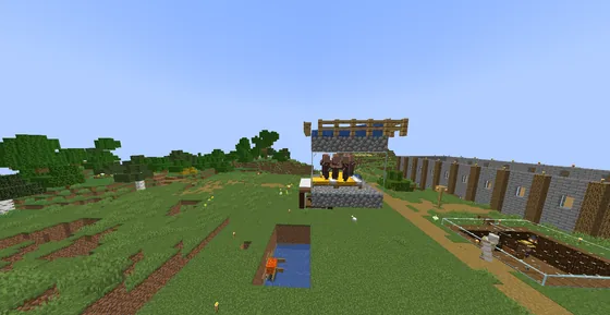 Compact Efficient Iron Golem Farm Minecraft schematic