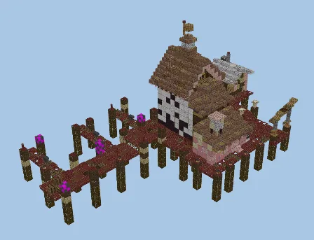 Compact Fisher House Minecraft schematic preview