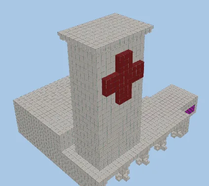 Compact Hospital Structure Minecraft schematic