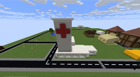 Compact Hospital Structure Minecraft schematic