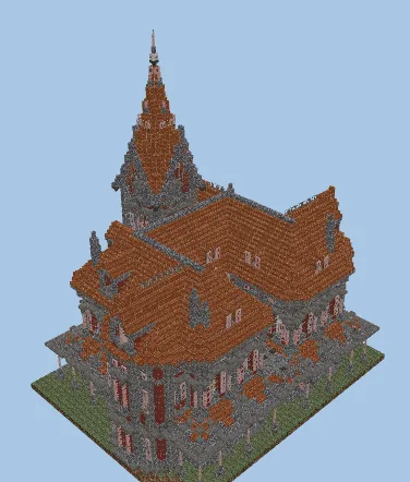 Compact Medieval Castle Structure Minecraft schematic