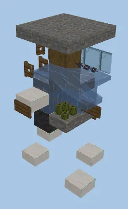 Compact Mob Sorter Without Redstone Minecraft schematic preview