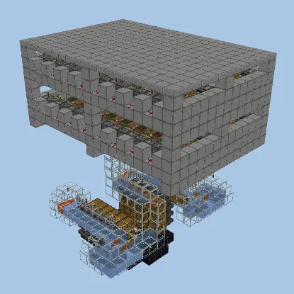 Compact Pumpkin Melon Farm Minecraft schematic preview