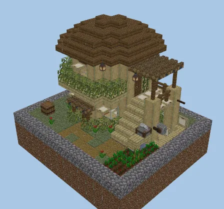 Compact Survival Home Minecraft schematic preview