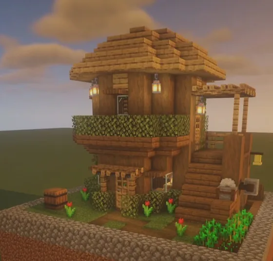 Compact Survival Home Minecraft schematic