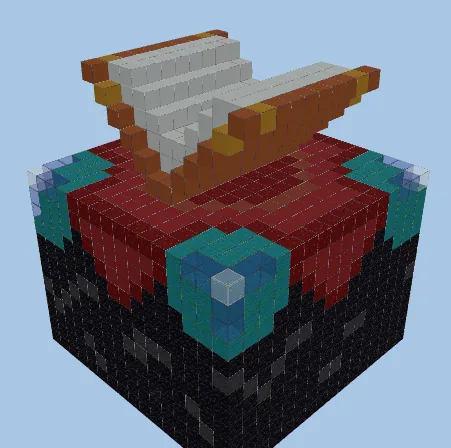Complete Enchanting Table Setup with Bookshelf Layout Minecraft schematic