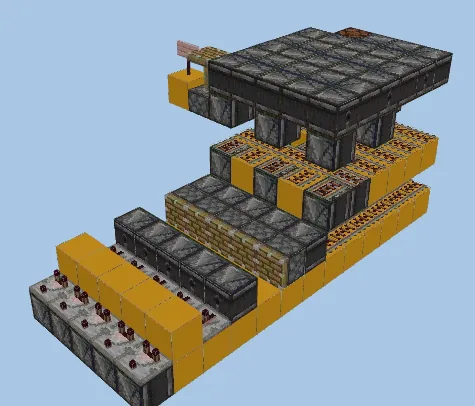 Complicated Piston Machine Minecraft schematic preview