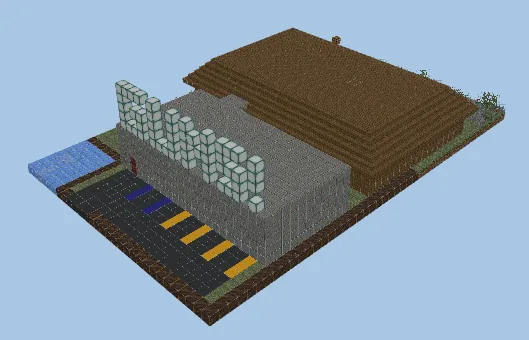 Connected House And Gun Store Minecraft schematic