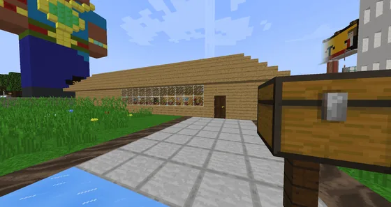 Connected House And Gun Store Minecraft schematic