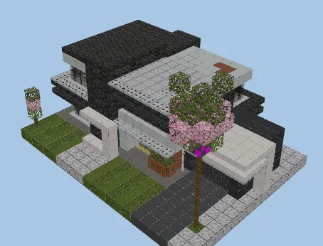 Contemporary Luxury Mansion Architectural Build Minecraft schematic