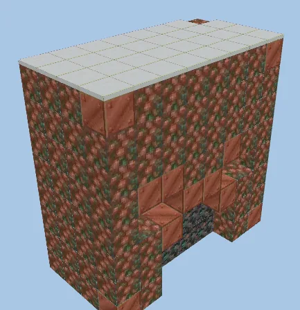 Copper Zombie Head Decoration Minecraft schematic
