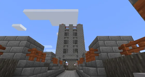 Corner Tower for Fortress Builds Minecraft schematic