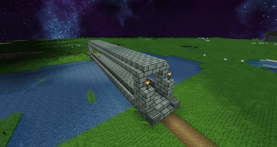 Covered Minecraft Bridge Minecraft schematic