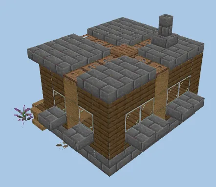 Cozy Early Game Survival Starter Home Minecraft schematic