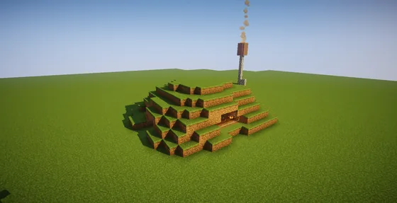 Cozy Hobbit Hole Dwelling Minecraft schematic