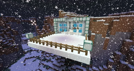 Cozy Ice Palace Mountain Retreat Minecraft schematic