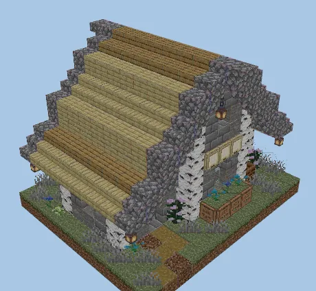 Cozy Medieval Dwelling For Two Minecraft schematic preview